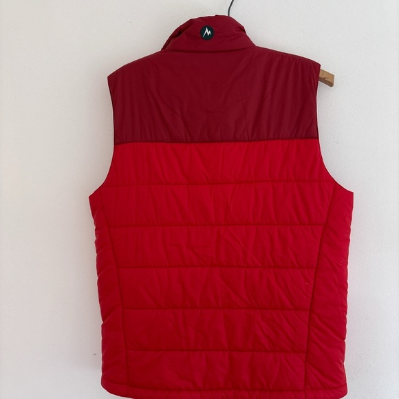 MARMOT VEST sleeveless puffer Medium red outdoors winter - Picture 6 of 6